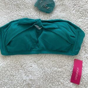 Xhilaration Teal Bandeau Bikini Top